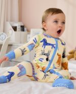 Bamboo Viscose Baby Convertible Footie Pajama, Zipper Pajamas for Baby Boys & Girls, Sleep & Play Footed Pjs - Image 10