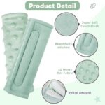 GFU Car Seat Strap Pads for Baby, Soft Shoulder Pads for Comfort, Reversible Seatbelt Covers for Kids, Perfect for Baby Car Seat, Stroller, Swing, High Chair, Size: 6.5 x 6.5 inch, Green - Image 3
