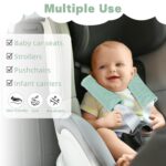 GFU Car Seat Strap Pads for Baby, Soft Shoulder Pads for Comfort, Reversible Seatbelt Covers for Kids, Perfect for Baby Car Seat, Stroller, Swing, High Chair, Size: 6.5 x 6.5 inch, Green - Image 7
