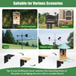 Bird Feeder Pole - 48" Outdoor Decor, Premium Metal, Rust-Resistant, Sturdy & Weatherproof, Easy Installation for Garden, Lawn, Field - Image 4