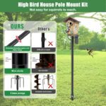 Bird Feeder Pole - 48" Outdoor Decor, Premium Metal, Rust-Resistant, Sturdy & Weatherproof, Easy Installation for Garden, Lawn, Field - Image 5