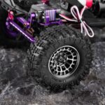 GLOBACT 1.3" Wheels Tires Set Offset -3.75mm Beadlock Wheels for Axial SCX24 AX24 TRX4M Upgrade 1/18 1/24 RC Crawler Parts (Black) - Image 5