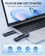 Wireless HDMI Transmitter and Receiver, Plug & Play Portable Wireless HD Extender HDMI Kit with LED Screen, Support 4K 2.4/5G 165Ft, for Laptop/PC/TV Box/Camera/Projector - Image 3