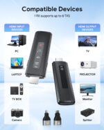 Wireless HDMI Transmitter and Receiver, Plug & Play Portable Wireless HD Extender HDMI Kit with LED Screen, Support 4K 2.4/5G 165Ft, for Laptop/PC/TV Box/Camera/Projector - Image 6