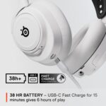 SteelSeries Arctis Nova 7X Wireless Multi-Platform Gaming Headset — Neodymium Magnetic Drivers — 2.4GHz+Bluetooth — 38Hr USB-C Battery — AI Mic — Xbox Series X|S, PC, PS5, Switch, VR, Mobile - White - Image 5