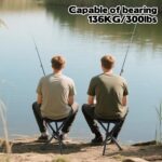 Travel Folding Camping Stool, 14.6 inches Lightweight Outdoor Tripod Chair and Maximum weight 260 lbs Portable Party Chair Fishing Chairs Seat for Camp Hiking Beach Garden and Painting (Black) - Image 8
