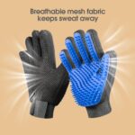 Upgrade Efficient Pet Hair Remover Gloves - Gentle Shedding Brushes for Dogs, Cats & Horses with Long and Short Hair - 1 Pair (Blue) - Image 6