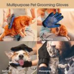 Upgrade Efficient Pet Hair Remover Gloves - Gentle Shedding Brushes for Dogs, Cats & Horses with Long and Short Hair - 1 Pair (Blue) - Image 7