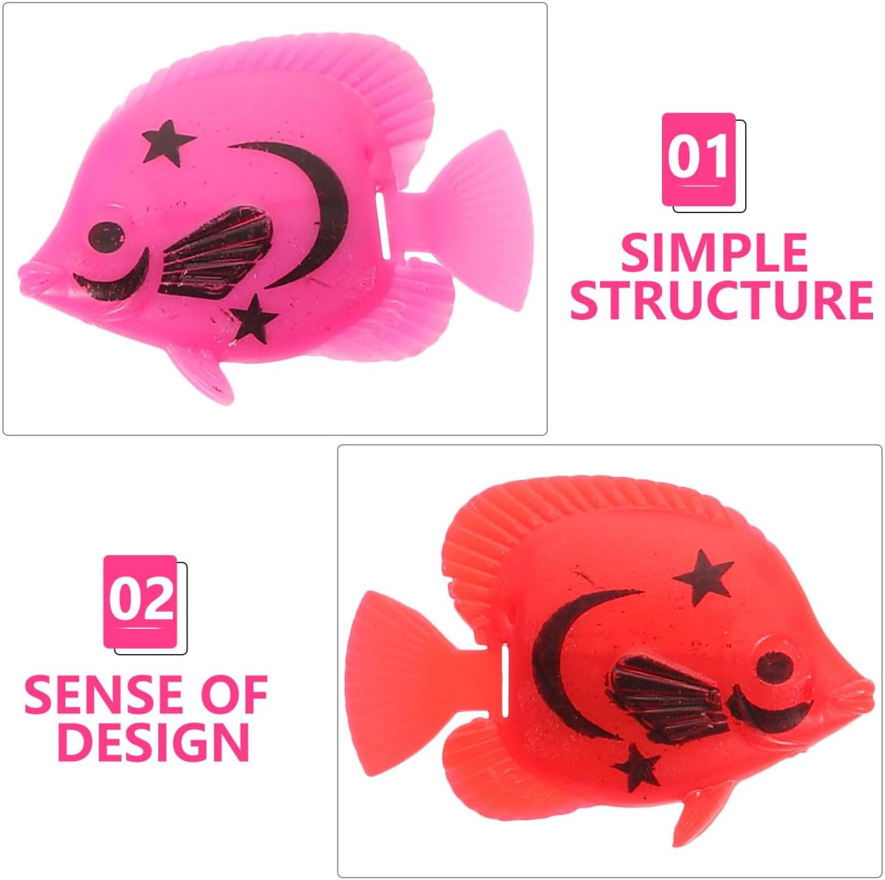 TINKSKY 10pcs Plastic Artificial Moving Floating Ornament Decorations for Aquarium Fish Tank (Random Color Pattern) - Image 5