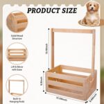 20" x 13" x 9" Wooden Pet Toy Organizer - Multi-Use Dog & Cat Closet and Wardrobe with Hanging Rods, Dog Toy Storage Box, Basket for Dog Toys, Ideal for Dog Cat Toys Clothes Accessories - Image 3