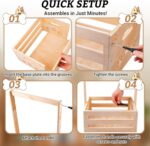 20" x 13" x 9" Wooden Pet Toy Organizer - Multi-Use Dog & Cat Closet and Wardrobe with Hanging Rods, Dog Toy Storage Box, Basket for Dog Toys, Ideal for Dog Cat Toys Clothes Accessories - Image 4