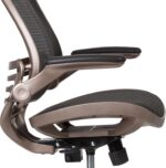 Flash Furniture Waylon Mid-Back Swivel Office Chair with Adjustable Foot Ring and Seat Height, Ergonomic Mesh Chair with Armrests, Black/Gold - Image 9