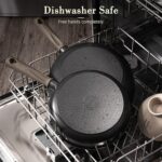 Astercook 19 Pcs Pots and Pans Set Non Stick, Black Titanium Induction Kitchen Cookware Sets, Non toxic Healthy Non Stick Kitchen Cooking Set with Frying Pans Set, PFAS PTFE PFOA PFOS Free - Image 8