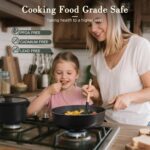 Astercook 19 Pcs Pots and Pans Set Non Stick, Black Titanium Induction Kitchen Cookware Sets, Non toxic Healthy Non Stick Kitchen Cooking Set with Frying Pans Set, PFAS PTFE PFOA PFOS Free - Image 10