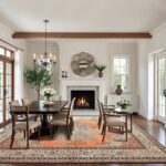 Area Rug for Living Room, 6x9Ft Non-Slip Vintage Area Rug, Machine Washable Boho Rugs for Bedroom Office Dining Room Farmhouse, Orange - Image 3