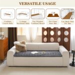 MYSKY HOME Couch Covers for 3-4 Cushion Sofa Pet Friendly, Couch Cover for Dogs, Sofa Covers for Pets Washable, Soft Non-Slip Sofa Slipcovers Furniture Protector Covers, Dark Grey, 27.6" x 82.7" - Image 5