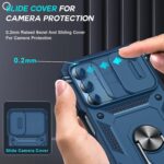 LeYi Cell Phone Case Cover Galaxy A15 5G and Screen Protector, Smartphone Case Galaxy A15 5G Cell Phone Accessories, Magnetic Stand, Shock Proof Funda para Smart A 15 5G, Blue - Image 4