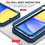 LeYi Cell Phone Case Cover Galaxy A15 5G and Screen Protector, Smartphone Case Galaxy A15 5G Cell Phone Accessories, Magnetic Stand, Shock Proof Funda para Smart A 15 5G, Blue - Image 7
