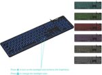 Arteck Backlit USB Wired Full Size Keyboard with Media Hotkey for PC and Laptop - Image 6