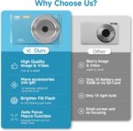 Digital Camera for Teens, FHD 4K 44MP with 64GB SD Card, 16X Digital Zoom, Compact Point Shoot Camera Blue - Image 3