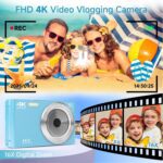 Digital Camera for Teens, FHD 4K 44MP with 64GB SD Card, 16X Digital Zoom, Compact Point Shoot Camera Blue - Image 4