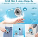 Digital Camera for Teens, FHD 4K 44MP with 64GB SD Card, 16X Digital Zoom, Compact Point Shoot Camera Blue - Image 7