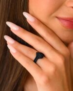 Rinfit Silicone Rings for Women - Pear Engagement Silicone Ring - Womens Rubber Wedding Bands - Patented Design - Image 3