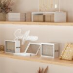 Lolalet Jewelry Organizer Tray with Lid, 18 Hooks Velvet Necklace Organizer Holder Storage Box for Drawer -Beige - Image 5