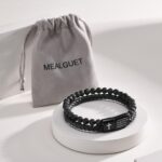 MEALGUET Men's Inspirational Bible Verse Bracelets Lava Rock Bead Bracelet Healing Balancing Braided Leather Wristband with Magnetic Clasp - Image 4