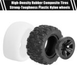 Beadlock Wheels and Tires Set(4pcs),12mm Inside Diameter 1/16 RC Beadlock Rims Hex Hubs Wheel Set Suitable for Wheels Such as SCY、MJX、WL, Etc 1/16 1/14 Scale RC Car Modification Accessories - Image 4