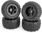 Beadlock Wheels and Tires Set(4pcs),12mm Inside Diameter 1/16 RC Beadlock Rims Hex Hubs Wheel Set Suitable for Wheels Such as SCY、MJX、WL, Etc 1/16 1/14 Scale RC Car Modification Accessories - Image 5