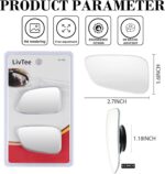 LivTee Blind Spot Car Mirror, HD Glass Frameless Convex Side Mirror Blindspot, Wide Angle Rear View Mirrors for SUVs, Trucks and RVs - Car Accessories - Image 5