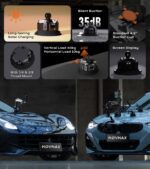 MOVMAX 4.5" Solar Electronic Suction Cup, Compatible with Blade Arm for Pocket 3/Action Camera Car Mount, Solar-Powered/Auto Pressure Detection/LCD Display - Image 3