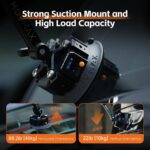 MOVMAX 4.5" Solar Electronic Suction Cup, Compatible with Blade Arm for Pocket 3/Action Camera Car Mount, Solar-Powered/Auto Pressure Detection/LCD Display - Image 6