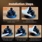 MOVMAX 4.5" Solar Electronic Suction Cup, Compatible with Blade Arm for Pocket 3/Action Camera Car Mount, Solar-Powered/Auto Pressure Detection/LCD Display - Image 7