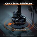 MOVMAX 4.5" Solar Electronic Suction Cup, Compatible with Blade Arm for Pocket 3/Action Camera Car Mount, Solar-Powered/Auto Pressure Detection/LCD Display - Image 8