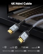Highwings 4K Long HDMI 2.0 Cable 15FT/4.5m - 4K@60Hz HDR Braided HDMI Cord, 18Gbps High Speed with Ethernet/ARC, 3D, HDCP 2.2, ARC, Compatible for PS-5/4/3/4K HDTV/Monitor/Projector/Streaming Media - Image 5