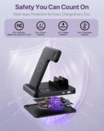 Intoval 5-in-1 Charging Station, for iPhones 16 Pro/16 Pro Max/16 and Androids, iPad Pro/Air/Mini, Apple Watch 10/Ultra 2/Ultra/9/8/7/SE, Wireless Charging Dock for Multiple Devices (Black) - Image 7