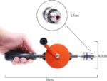 Swpeet Powerful Speedy Hand Drill 1/4-Inch Capacity with 13Pcs Drill Bit Set, Mini Hand Drill Manual ¼ inch with Finely Cast Steel Double Pinions Design, Chucks and Grip Handle for Woods, Plastics - Image 5
