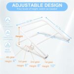 2 Pack Under Mattress Bed Wedge, Metal Wedge for Under Mattress, 4 Height Adjustable Mattress Elevator, Under Support & Mattress Riser for Sleep Assistance, Acid Reflux, Back Pain and Heartburn - Image 3