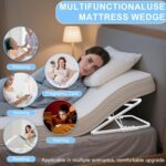 2 Pack Under Mattress Bed Wedge, Metal Wedge for Under Mattress, 4 Height Adjustable Mattress Elevator, Under Support & Mattress Riser for Sleep Assistance, Acid Reflux, Back Pain and Heartburn - Image 4
