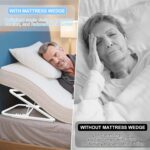 2 Pack Under Mattress Bed Wedge, Metal Wedge for Under Mattress, 4 Height Adjustable Mattress Elevator, Under Support & Mattress Riser for Sleep Assistance, Acid Reflux, Back Pain and Heartburn - Image 6