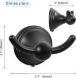 FILTA Bathroom Towel Hooks, Matte Black Robe & Towel Hooks for Wall Mounted, Traditional Towel and Robe Hooks for Hanging Towels, Bath Towel Holder for Shower (6 Pack) - Image 4