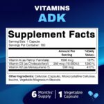Vitamatic ADK Vitamin Supplement, 180 Veg Capsules, High Potency Vitamins A, D3, K2 for Bone Health, Calcium Absorption, Non-GMO, Gluten Free - 2 Pack - Image 6