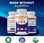 Vitamatic ADK Vitamin Supplement, 180 Veg Capsules, High Potency Vitamins A, D3, K2 for Bone Health, Calcium Absorption, Non-GMO, Gluten Free - 2 Pack - Image 7
