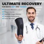 POWERLIX Knee Compression Sleeve (Pair) - Best Knee Brace for Knee Pain for Men & Women – Knee Support for Running, Basketball, Volleyball, Weightlifting, Gym, Workout, Sports - Image 5