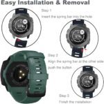 Threeeggs Compatible with Garmin Instinct 2 Replacement Band, Silicone Soft Watch Strap for Instinct/Instinct 2 / Solar/Tactical Smartwatch - Image 4