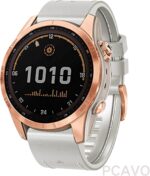 20mm Leather Watch Band for Garmin Fenix 6s / Fenix 5s / Fenix 7s, QuickFit 20mm Soft Leather with Silicone Strap for Garmin D2 Delta S epix Pro Gen 2 42mm - Image 3