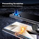AACL For Samsung Galaxy S24 Ultra Screen Protector Tempered Glass (3 pack)&Individual Alloy Ring for Samsung Galaxy S24 Ultra Camera Lens Protector (1 set),[Fingerprint Unlock][9H][Case Friendly] - Image 5