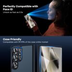 AACL For Samsung Galaxy S24 Ultra Screen Protector Tempered Glass (3 pack)&Individual Alloy Ring for Samsung Galaxy S24 Ultra Camera Lens Protector (1 set),[Fingerprint Unlock][9H][Case Friendly] - Image 7